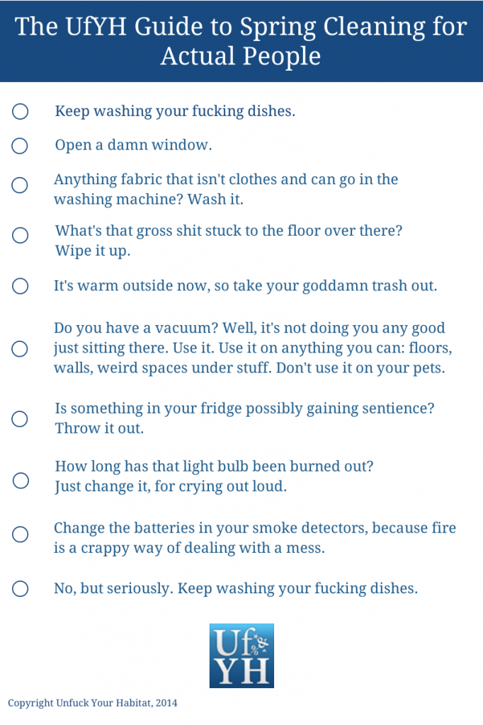 The UfYH Guide to Spring Cleaning for Actual People